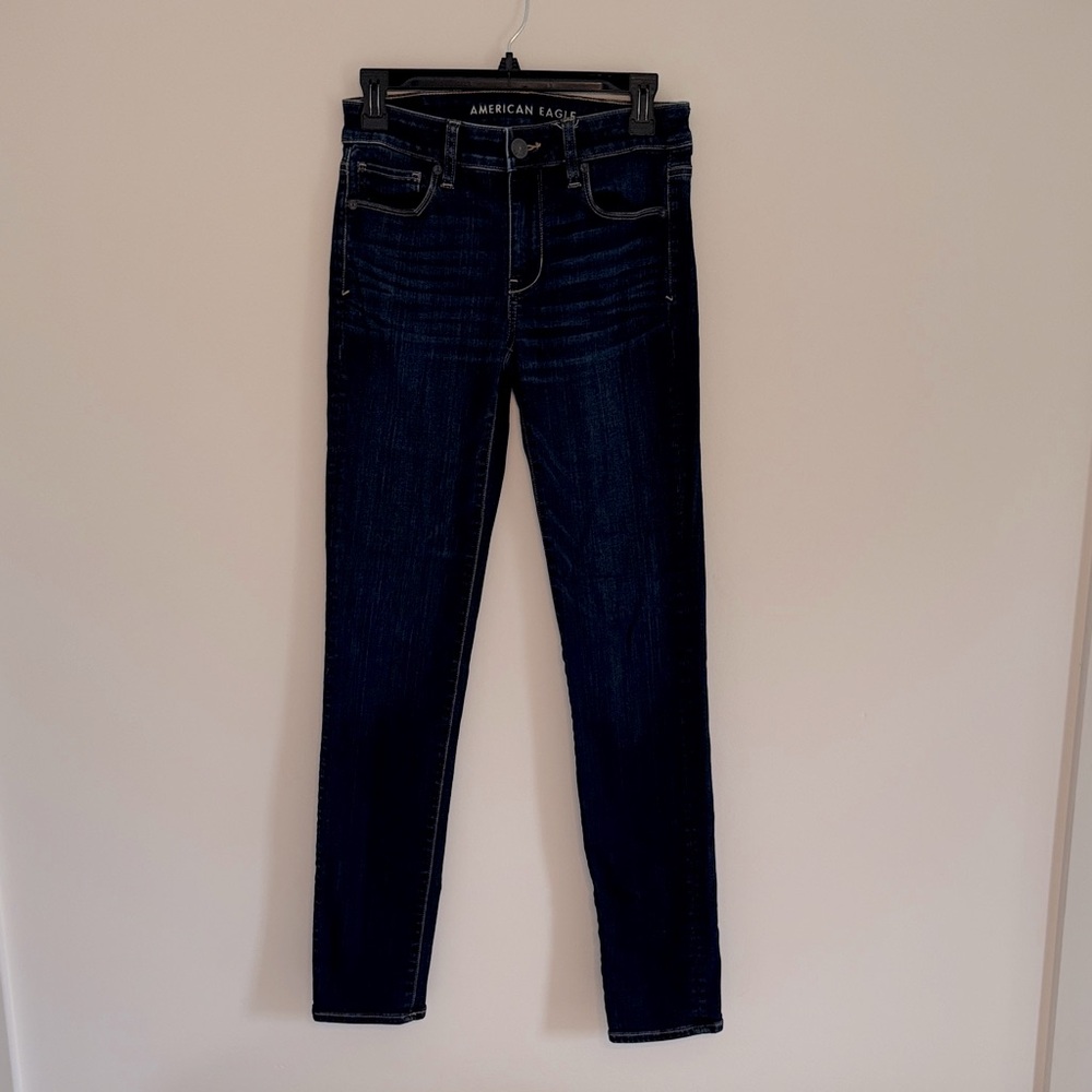 American Eagle Outfitters Women's Deep Blue Skinny Jeans